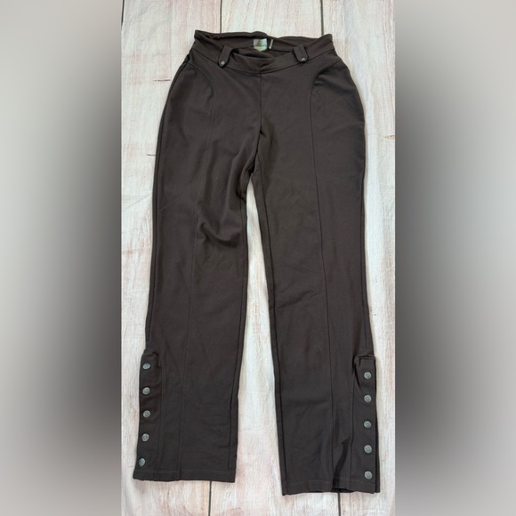 Athleta Tear Away B4 U Play Brown Yoga  Pant Women Medium Wide Leg Athleisure - Picture 1 of 6